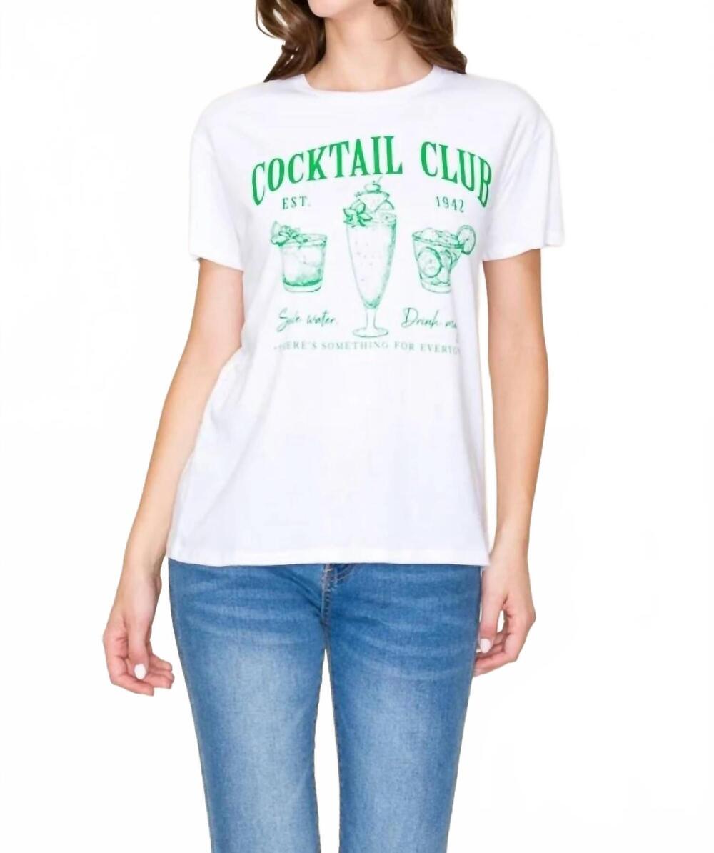 NEW TRES BIEN cocktail club top in white